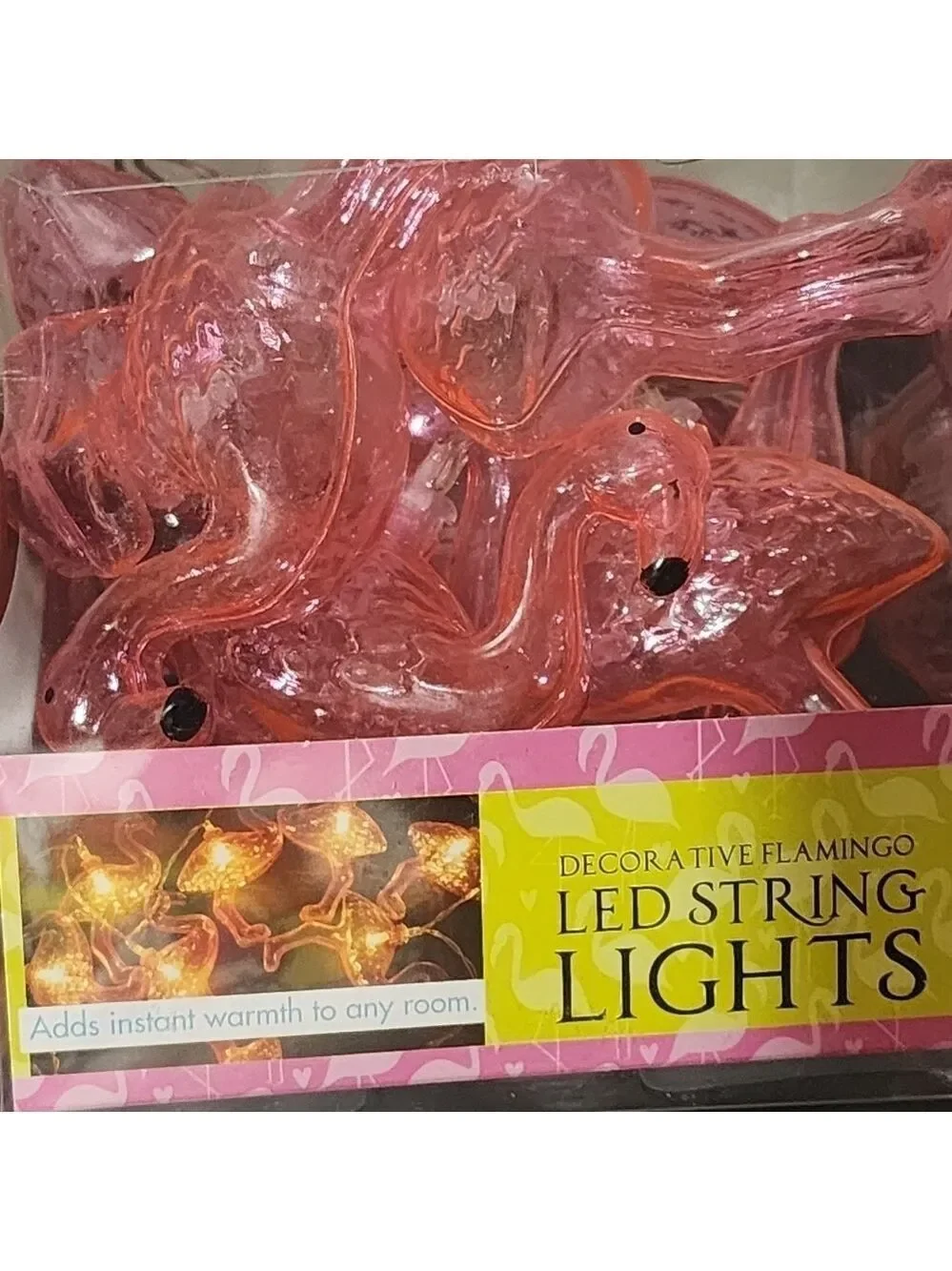 NEW Lot Of 2 Boxes Flamingo battery operated string lights 2pk 10 on each string